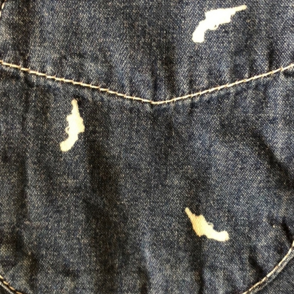 Gun Pistol Print Maison Scotch Chambray Shirt Gem